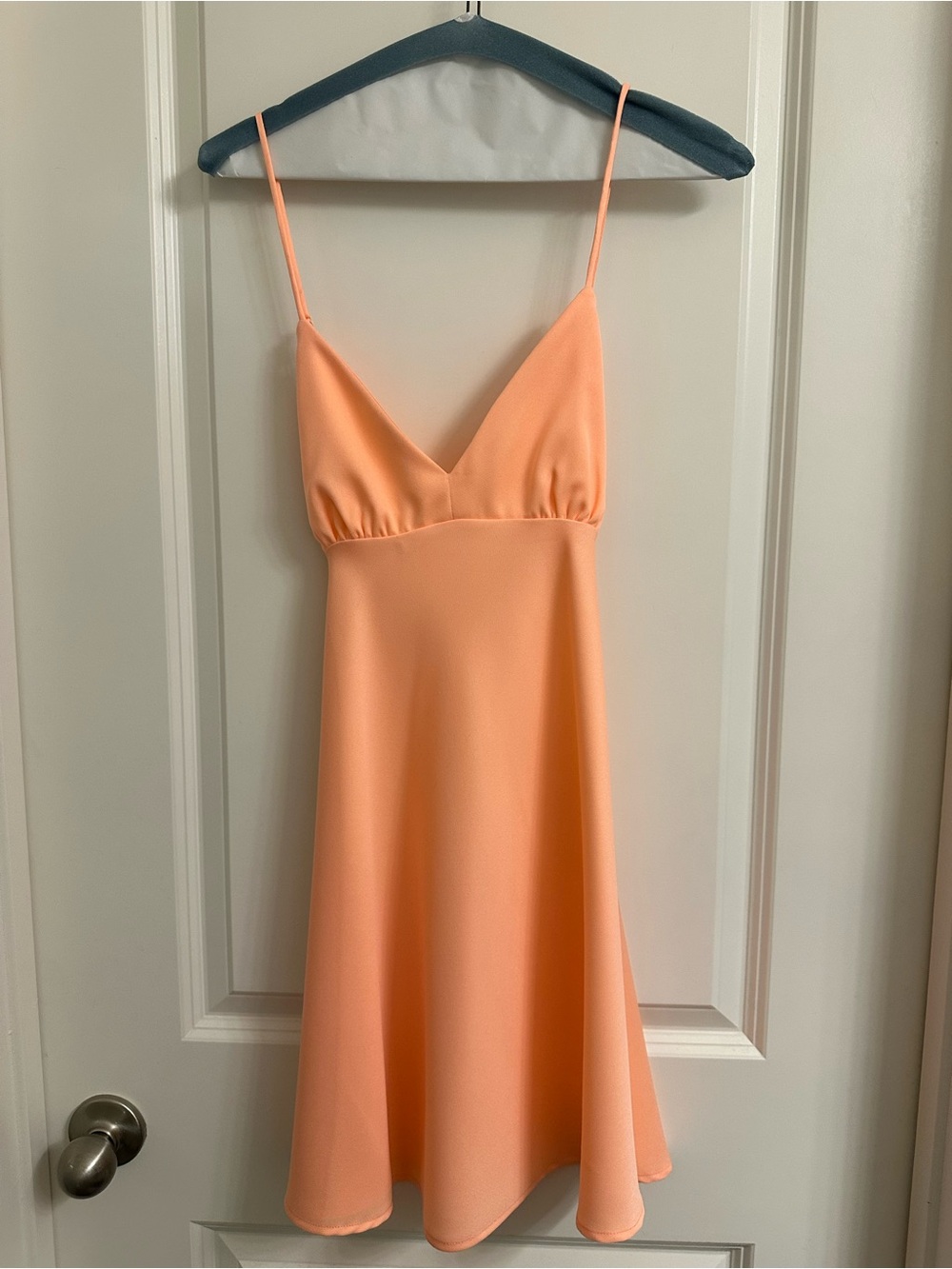 re:named Peach Spaghetti-Strap Mini Dress